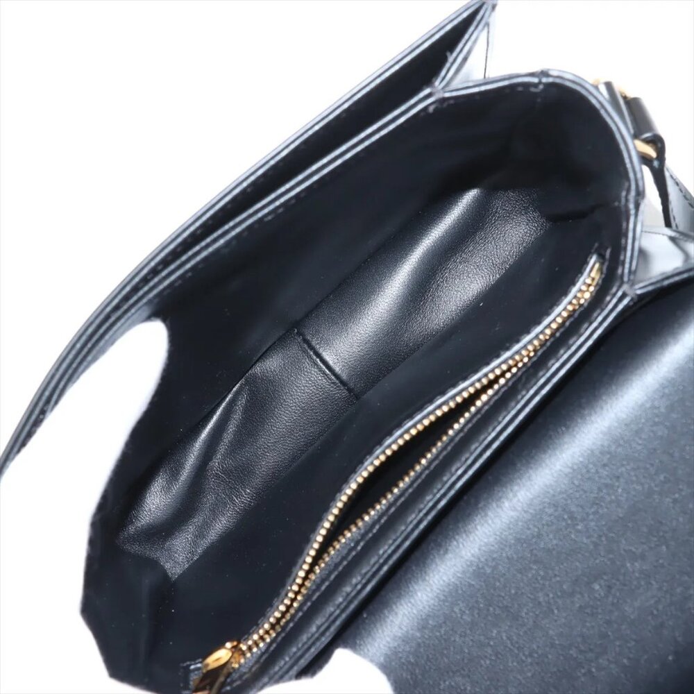 Sold out ❌Celine Triomphe Teen Leather Shoulder Bag – Black - Picture 6 of 9